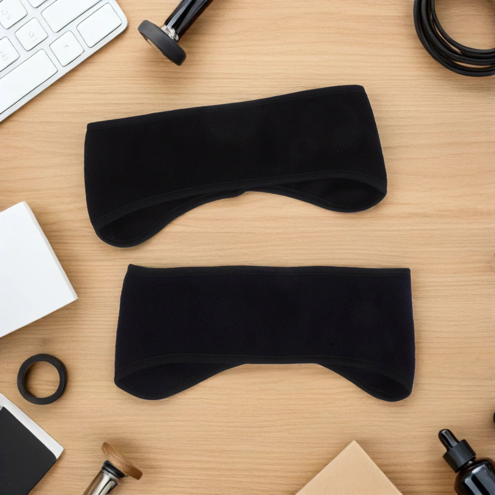 2 шт., термоповязка на голову, зимнее беговое снаряжение, впитывающие пот чехлы для ушей для женщин и мужчин, черный, темно-синий, для активного отдыха