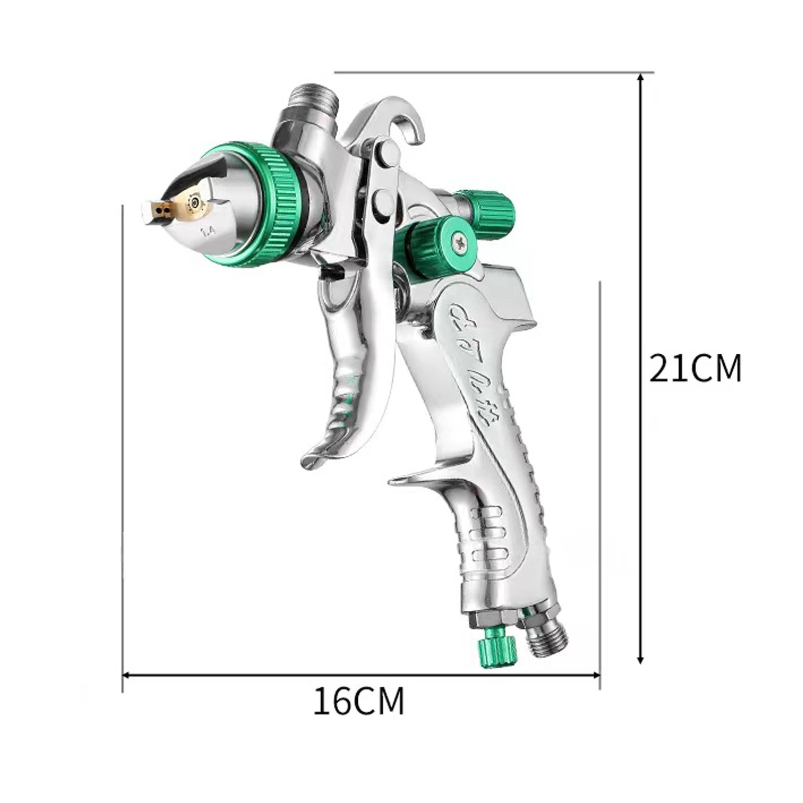 Imagem -02 - Hvlp Pistola Profissional Bocal de Aço Gravidade Pistola de Pulverização Pintura Portátil do Carro Faça Você Mesmo Kit 14 Milímetros 17 Milímetros 20 Milímetros 25 Milímetros