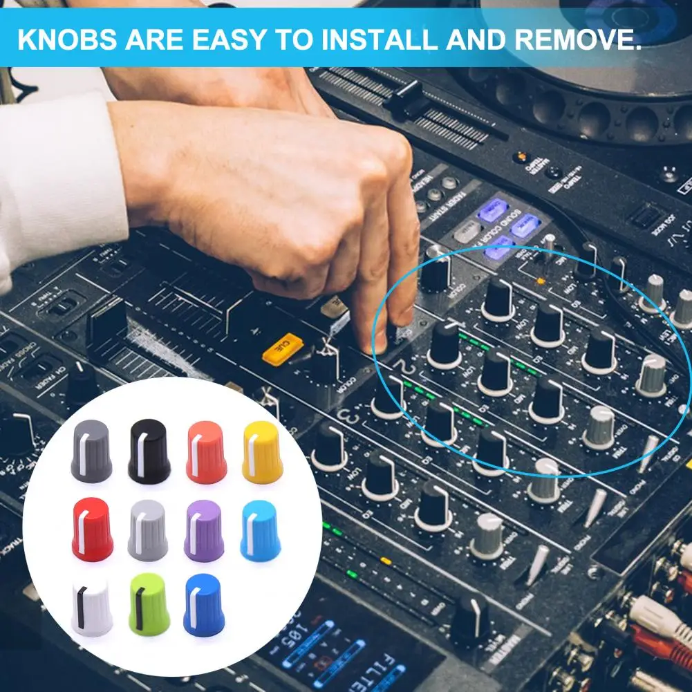 ลูกบิดหมุนอเนกประสงค์5ชิ้น, ลูกบิดหมุนอเนกประสงค์ทนทานสำหรับการเปลี่ยนอีควอไลเซอร์โพเทนชิโอมิเตอร์ขนาดเล็กง่าย