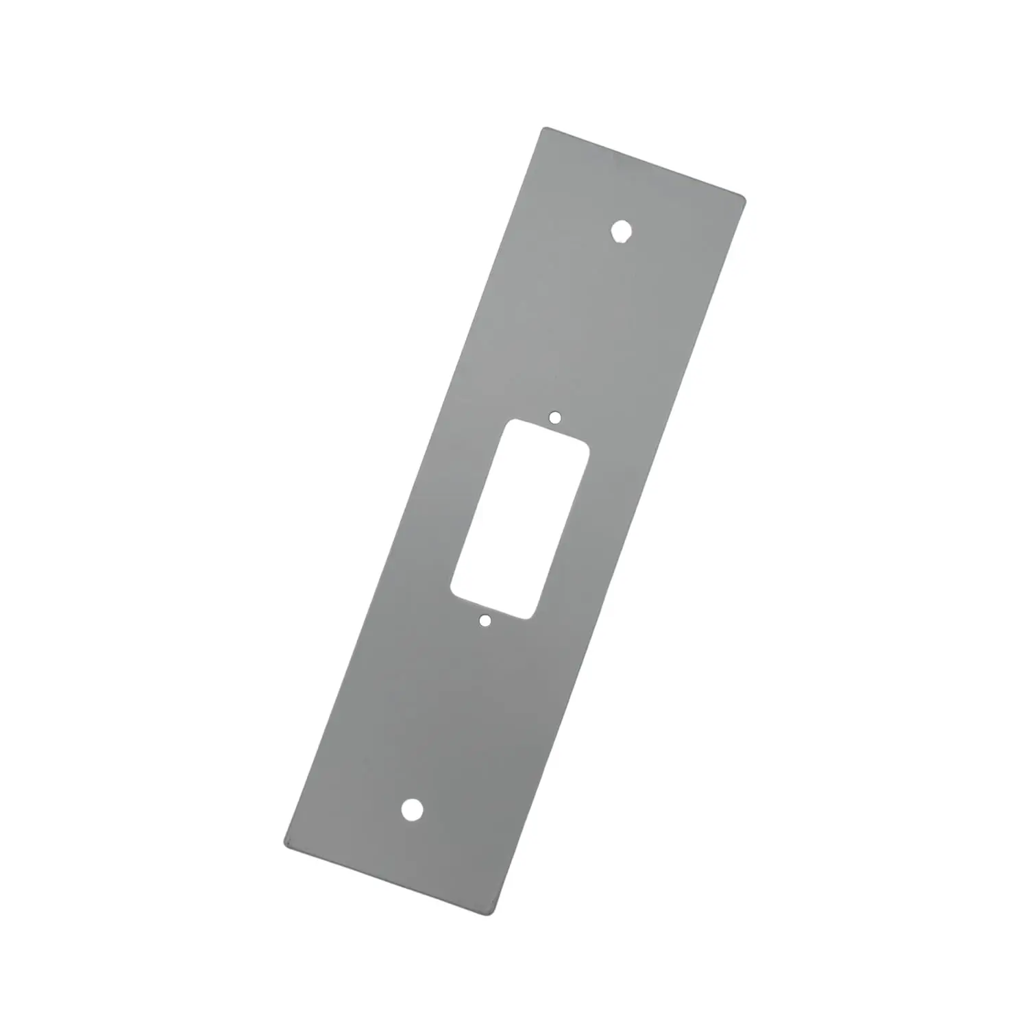 Sluiterplaat, 165 mm centerafstand, met een gat voor de rolluikknop (zilver)