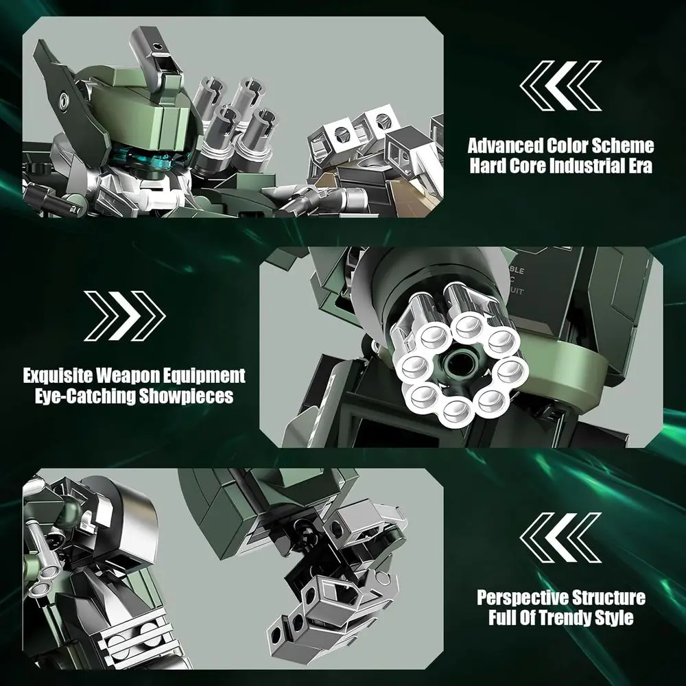 Motorisierter Mech-Bausatz für Erwachsene: 1403-teiliges Robotermodell mit Waffen für Kinder ab 14 Jahren
