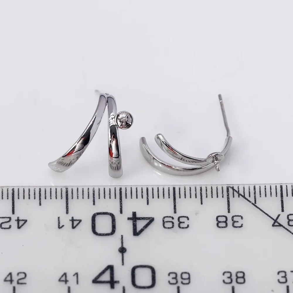 10 قطعة S925 فضة إبرة 18K الذهب ملفوفة مطلي إعدادات القرط النحاسي Diy بها بنفسك مجوهرات أقراط اللؤلؤ اكسسوارات