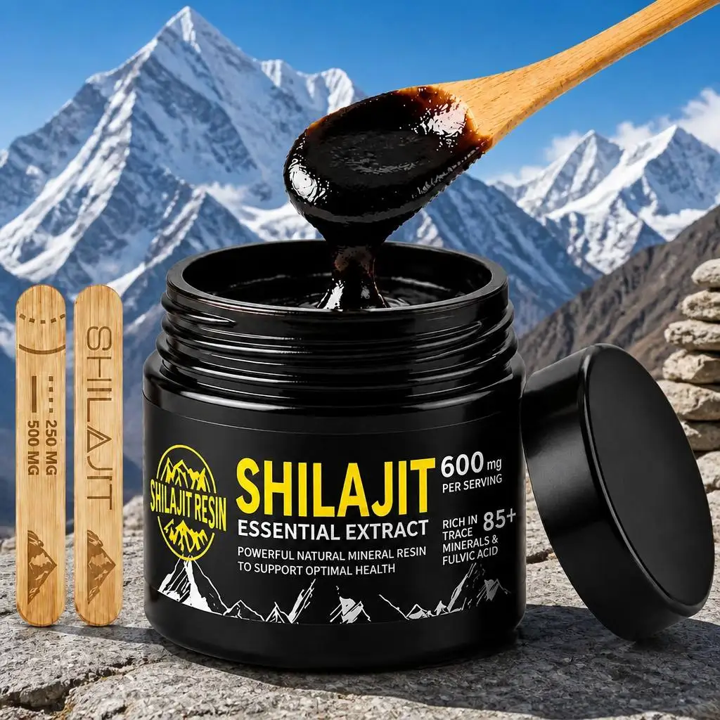 Himalayan Shilajit Resin Support Stamina & Immune System, Relieve Fatigue Rich Fulvic Acid Vitality Supplement for Men Women
