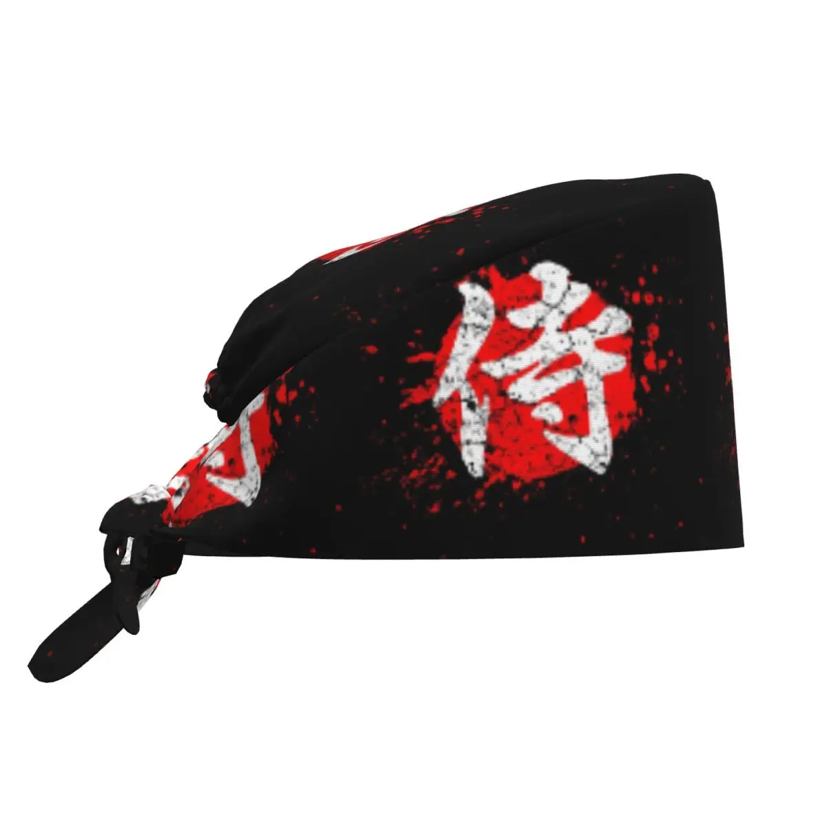 Japanische Bushido-Samurai-Charaktere OP-Haube Arzt-Arbeitsmütze Chirurgische Kappe für Männer und Frauen Verstellbare Pflegekappen für Zahnärzte