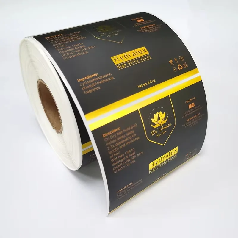 1000pcs Luxury Waterproof Bottle Labels｜Custom Roll Printing Gold Foil Stickers｜Embossed Biodegradable Packaging Labels