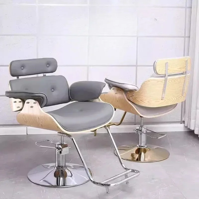 

Adjustable Mobile Barber Chair with Recliner for Salon Styling and Makeup Trolley