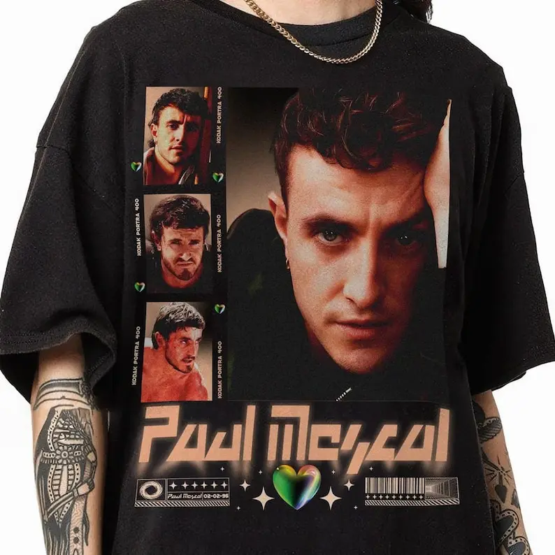 Camiseta retro de Paul Mescal Bootleg de los años 90, camisa vintage de Paul Mescal de los años 90, camiseta de Rap de la película vintage de My Roman Empire, Paul Mescal