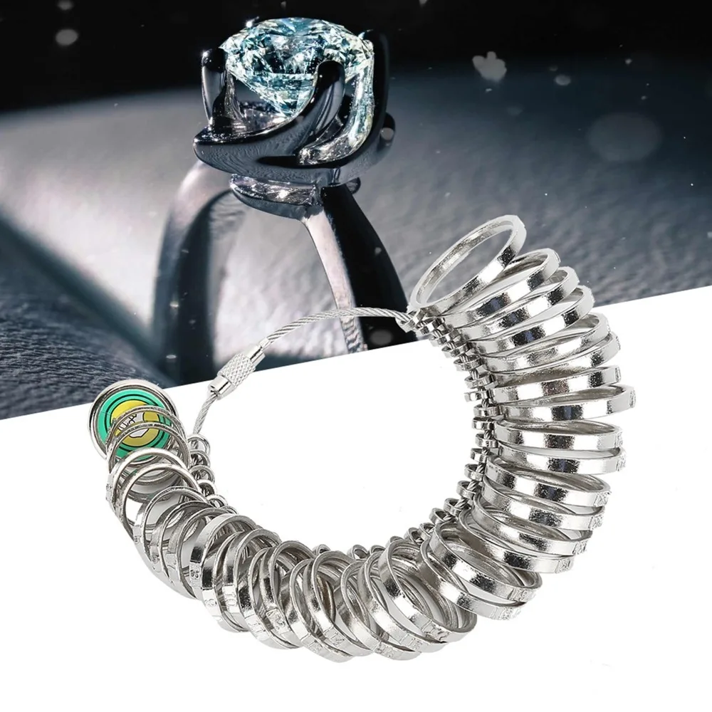 

Professional Alloy Ring Sizer 33pcs Set Hong Kong Ring Size Ring Measuring Tool Jewelry Ring Gauge Professional Use