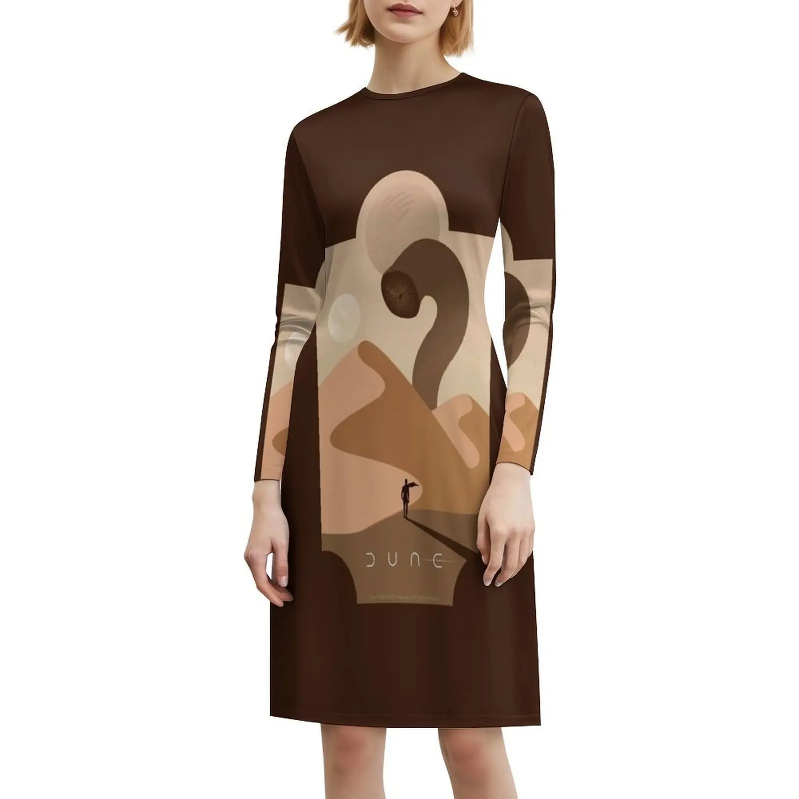 Arrakis دودة الرمل الأزهار سموك فستان للنساء الربيع الصيف فستان كاجوال للحزب 2020 2021 فيلم مروحة الفن الملابس النسائية #6