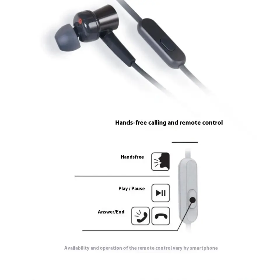 سماعة أذن Sony عالية الجودة MDR-XB75AP، سلكي، مع ميكروفون وتحكم عن بعد للمكالمات الصوتية للهواتف المحمولة - 3