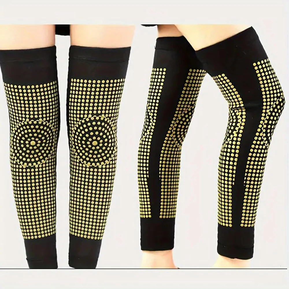 Extended Thick Aloe Warm Knee Pads, Unisex Joint Protection for Cycling, Long Tube Design, Men and Women, Winter Leg Warmers