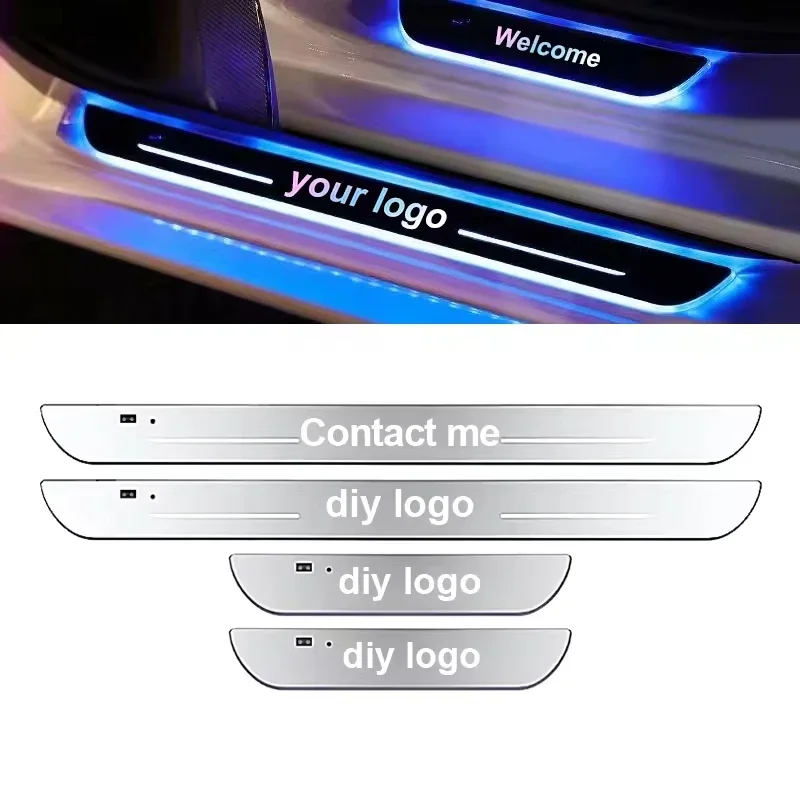 Hot Selling LED Threshold Pedal Welcome Lamp New Wireless Magnetic Car Interior Door Light Accessory