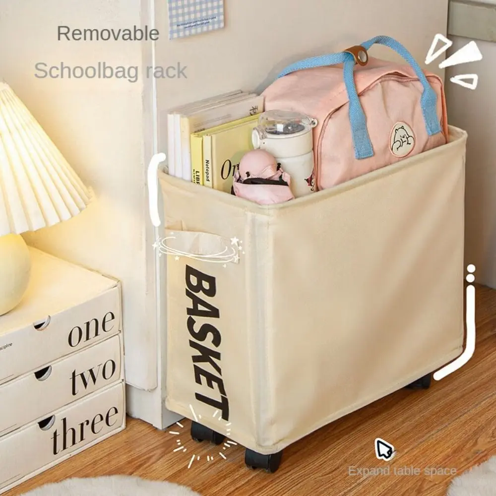 

Foldable Design Wheeled Clothes Basket Waterproof Material Wheeled Trolley Portable Laundry Basket Under Table Small Size