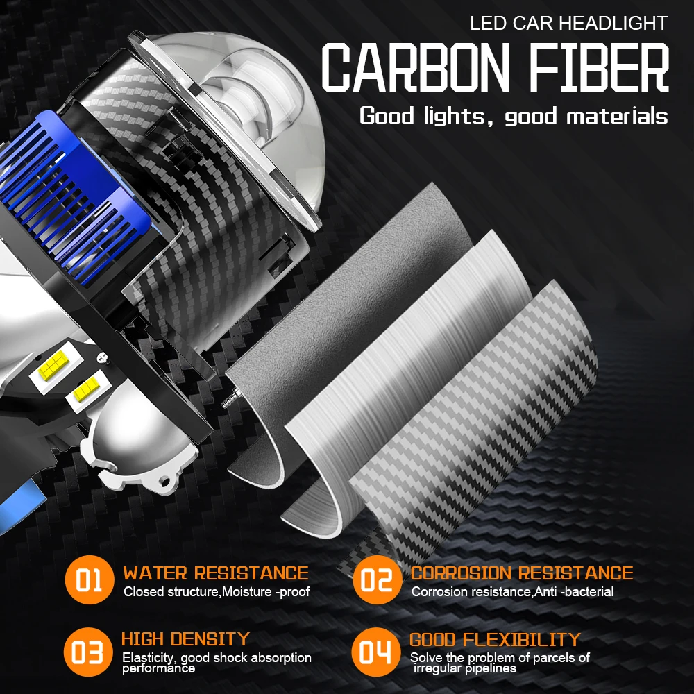 3 Polegada universal luz de nevoeiro feixe laser bi led lentes do projetor lâmpada 800000lm led farol atualização para retrofit carro feixe alto baixo