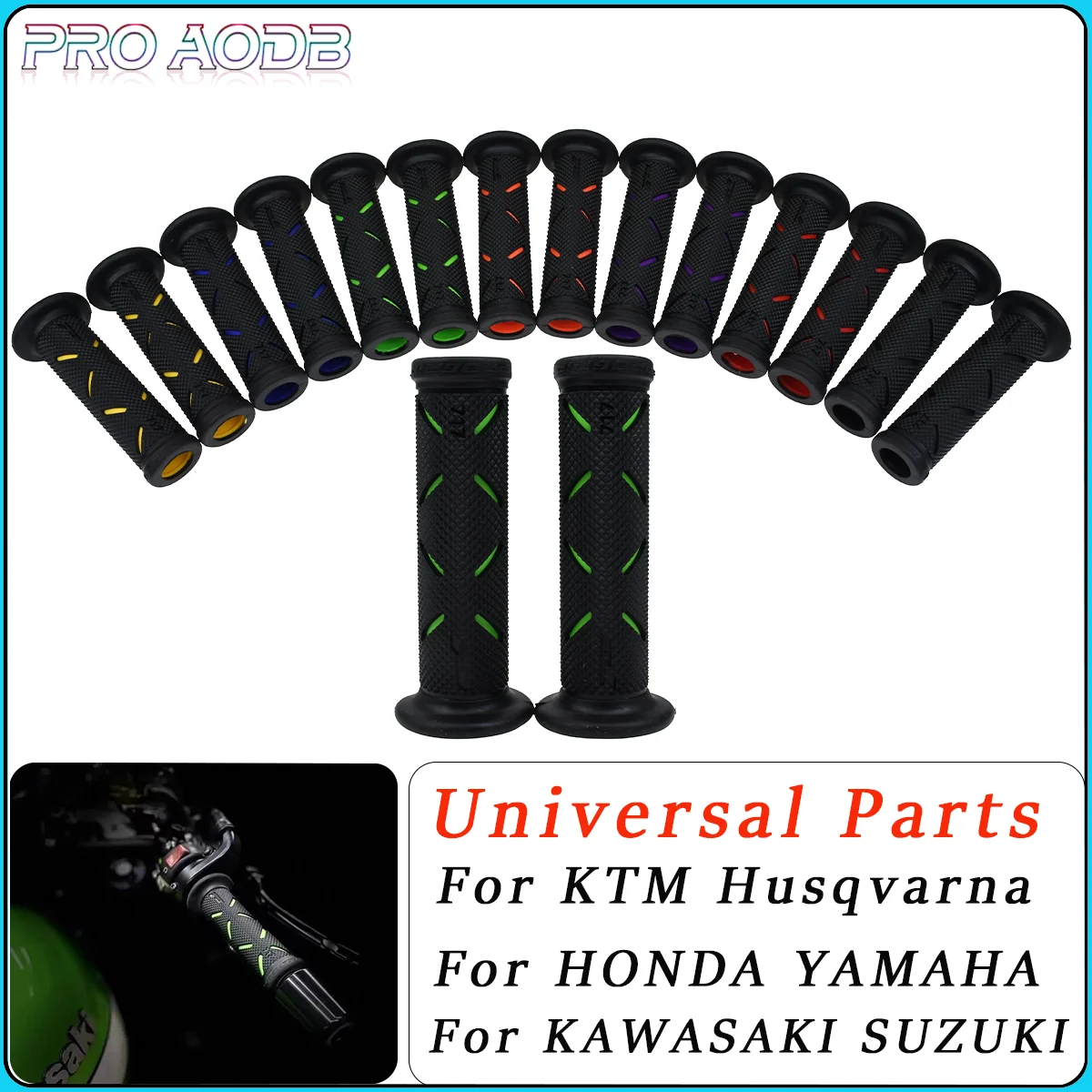 

22MM Universal Motorcycle Handlebar Motorbike Grips Rubber Modification Accessories Moto Handles for HondaSuzuki DucatiBenelli