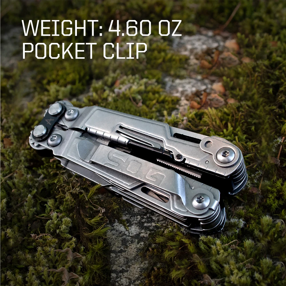 SOG 19 Tools PowerLitre Compact Mini Multitool Folding Pliers Pocket knife Portable EDC Small Hand Tool Outdoor Camping Supplies