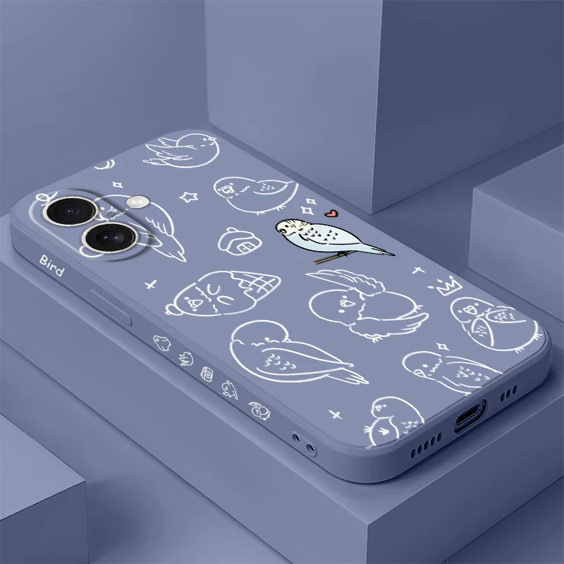 

Playful Parrot Phone Case For iPhone 16 16e 15 14 13 12 11 X XR XS Plus Pro Max Mini Silicone Cover
