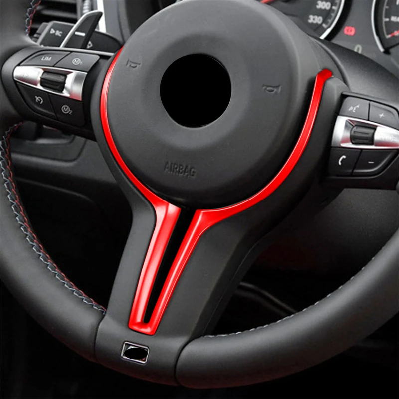 T-back Style Car interior steering wheel Decorative cover For BMW F87 M2 F80 M3 F82 M4 F10 M5 M6 F85 X5M F86 X6M