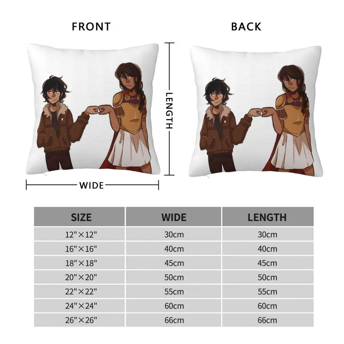 Percy Jackson Nico And Reyna Square Pillowcase Polyester Linen Velvet Pattern Decorative Throw Pillow Case Home Cushion Cover