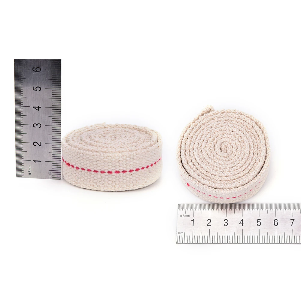 1M Strong Flat Cotton Wick Core For Kerosene Burner Stove Lighting Lantern Oil Lamp Making 1.1/1.2/1.5/2/2.5cm DIY Material