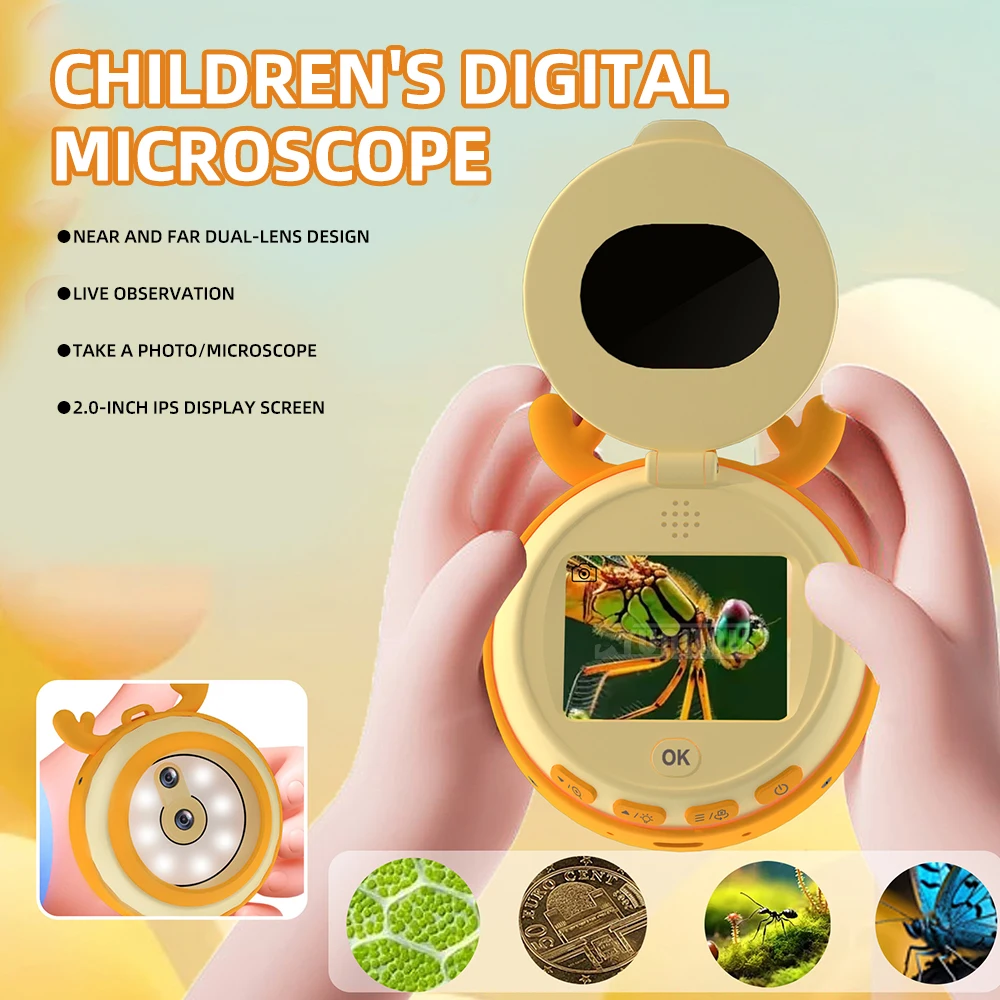 Kids Microscope, Outdoor Kids Camera, Hobby Magnifying Glass