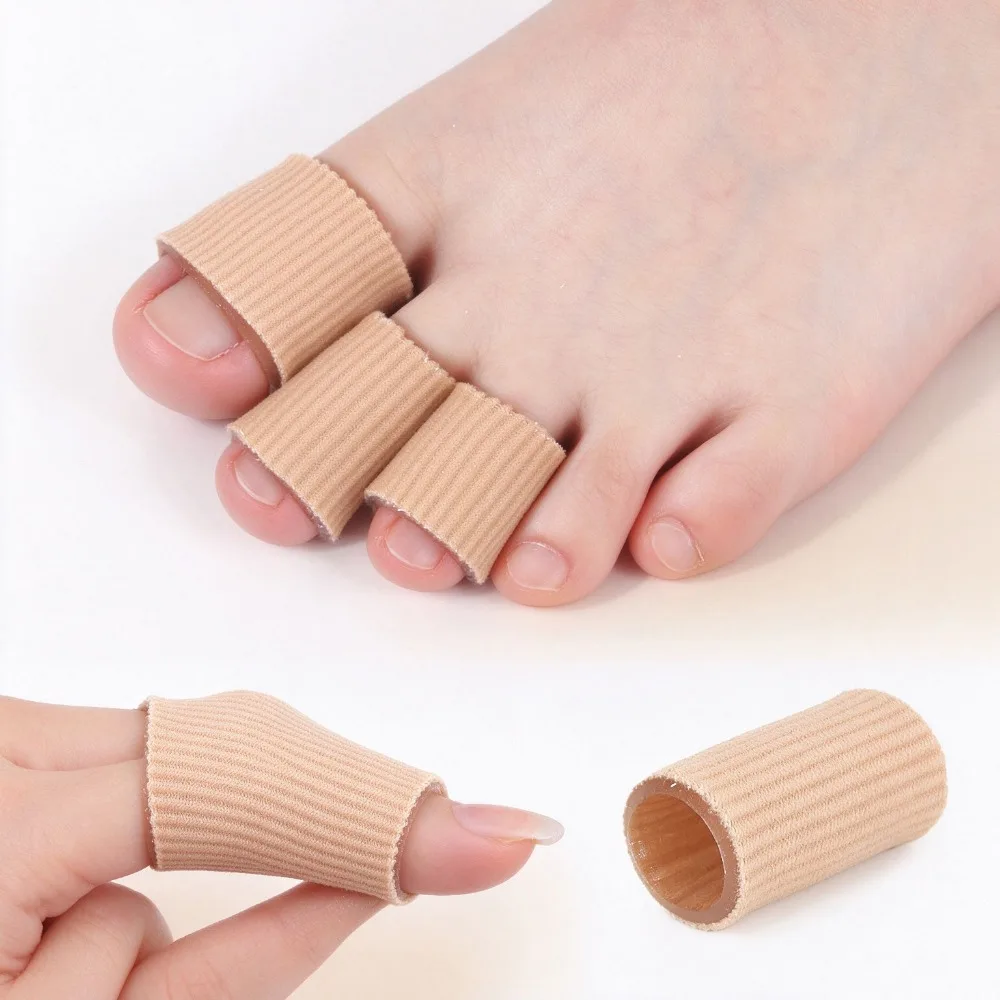 Fiber Gel Toe Finger Protector, Corn Sleeve Anti-Friction Overlapping Toe Sleeve, Callus Finger Toe Sleeve for Foot Care