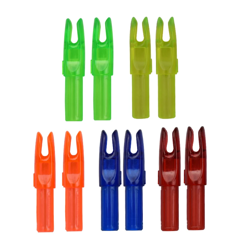 50Pack/Lot Arrow Nocks Plastic Rotated Knocks Bright Colored Fit For 6.20mm/0.244