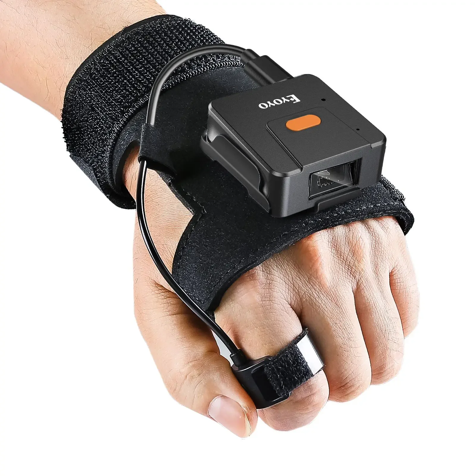 

Eyoyo 1D Bluetooth Barcode Scanner, Wearable Glove Wireless Laser Bar Code Reader Work With Tablet iPhone Android iOS PC