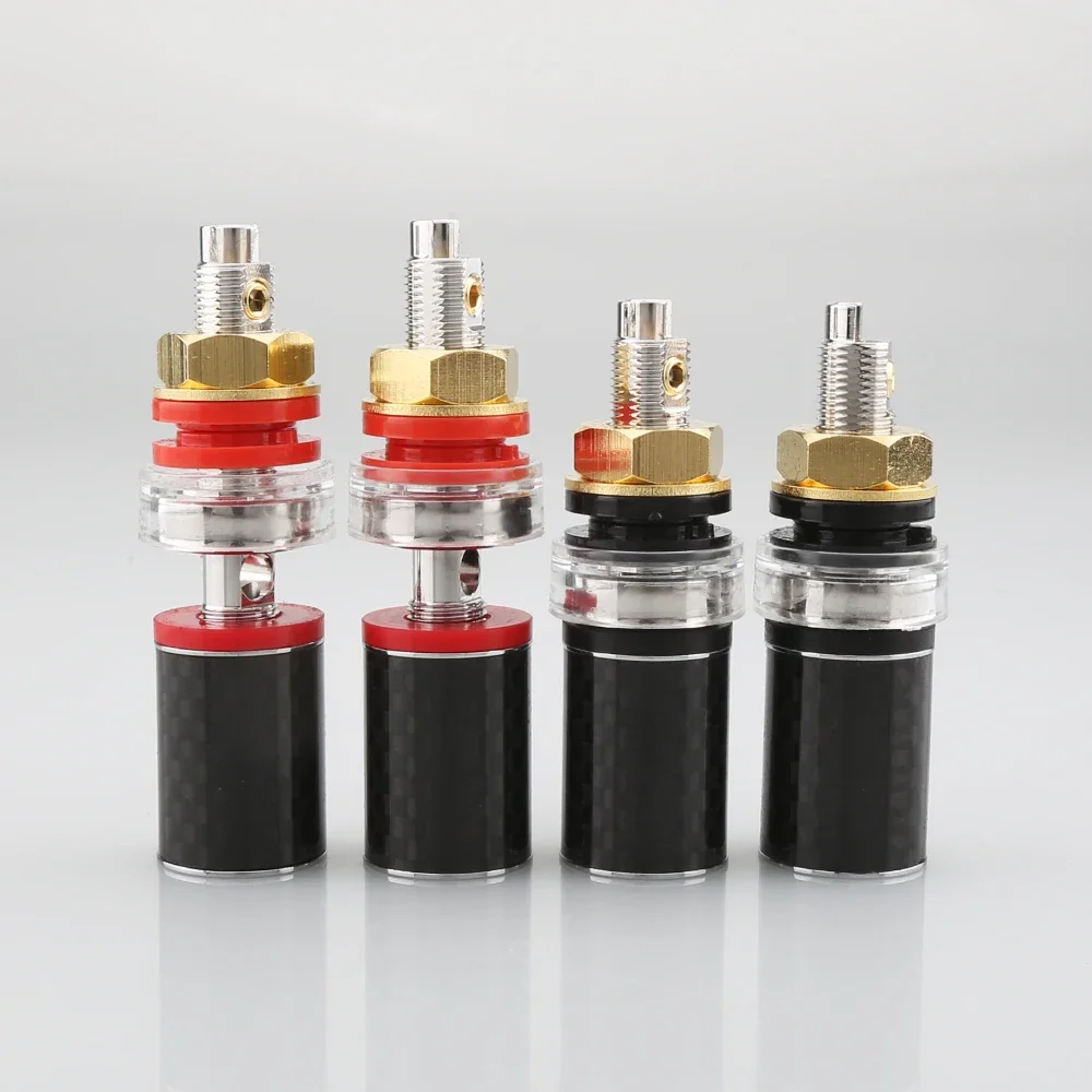

Viborg BP604R Pure Copper Rhodium Plated Carbon Fiber Speaker Terminal Binding Post Connector