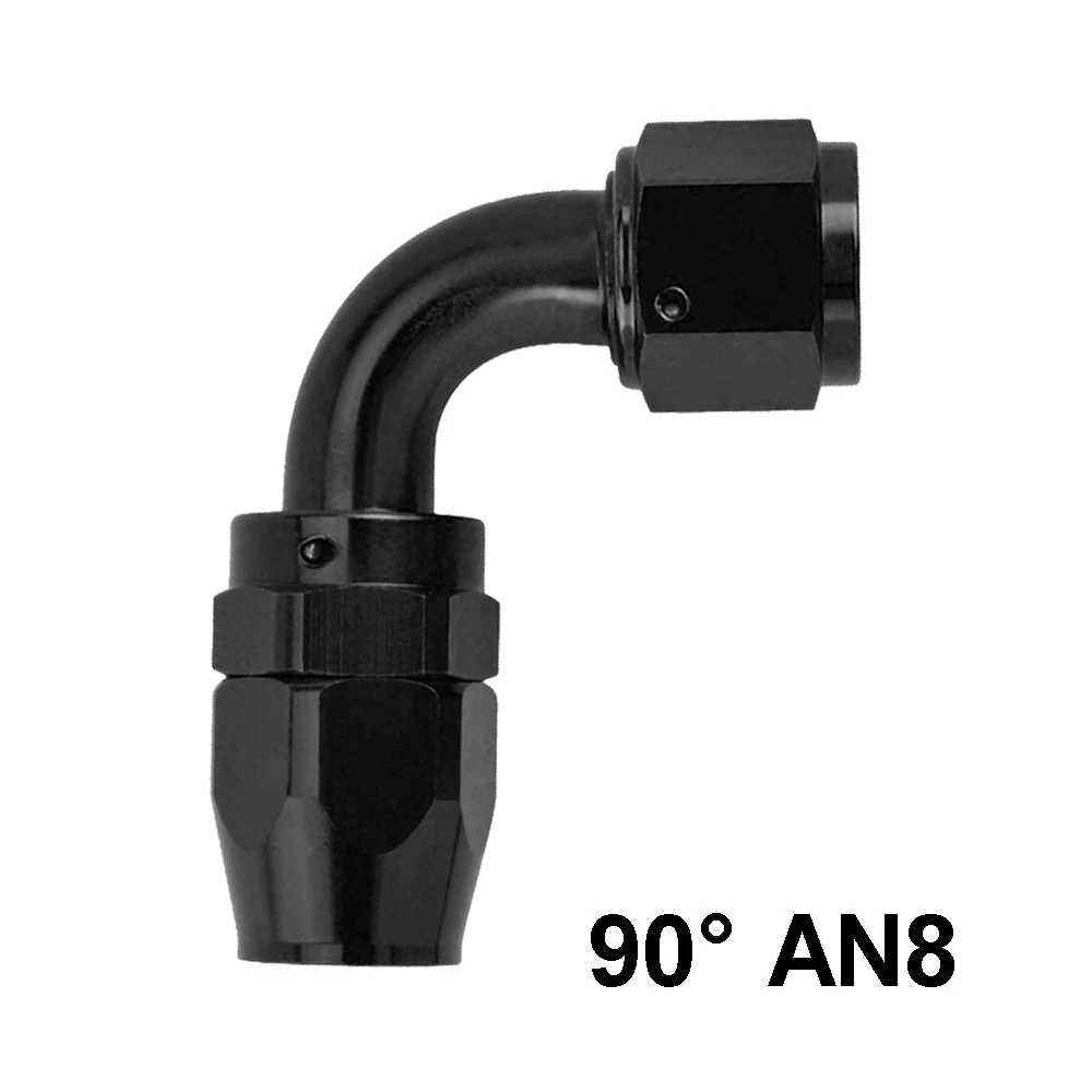 AN4 AN6 AN8 AN10 Auto-Ölkühler-Set, Aluminium, universell für 0 ° 45 ° 90 ° 180 ° Geflochtener Schlauchanschluss für Öl, Kraftstoff, Gas, drehbarer Schlauchanschluss