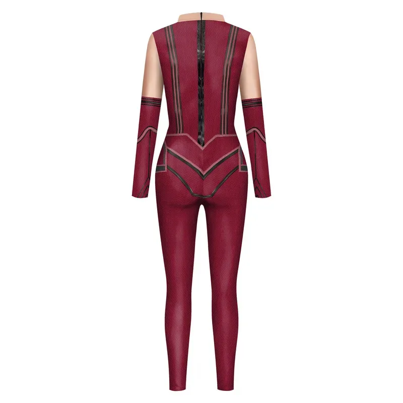 L2025l Halloween bruja escarlata Cosplay mono Wanda Django Maximoff disfraz mujer Sexy fantasía Halloween carnaval Zenti