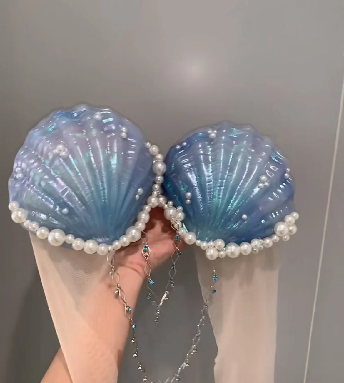 Handmade Silicone Mermaid Shell Corset, Aquarium Diving Training Mermaid Top, Customized Mermaid Bra, Mermaid Photo Bra