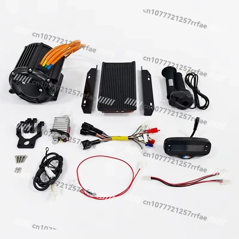 

72V 12KW FW22 Motor Kit with Controller Throttle and Display, Black - 12 KW - Brushless Geared Intermediate Motor