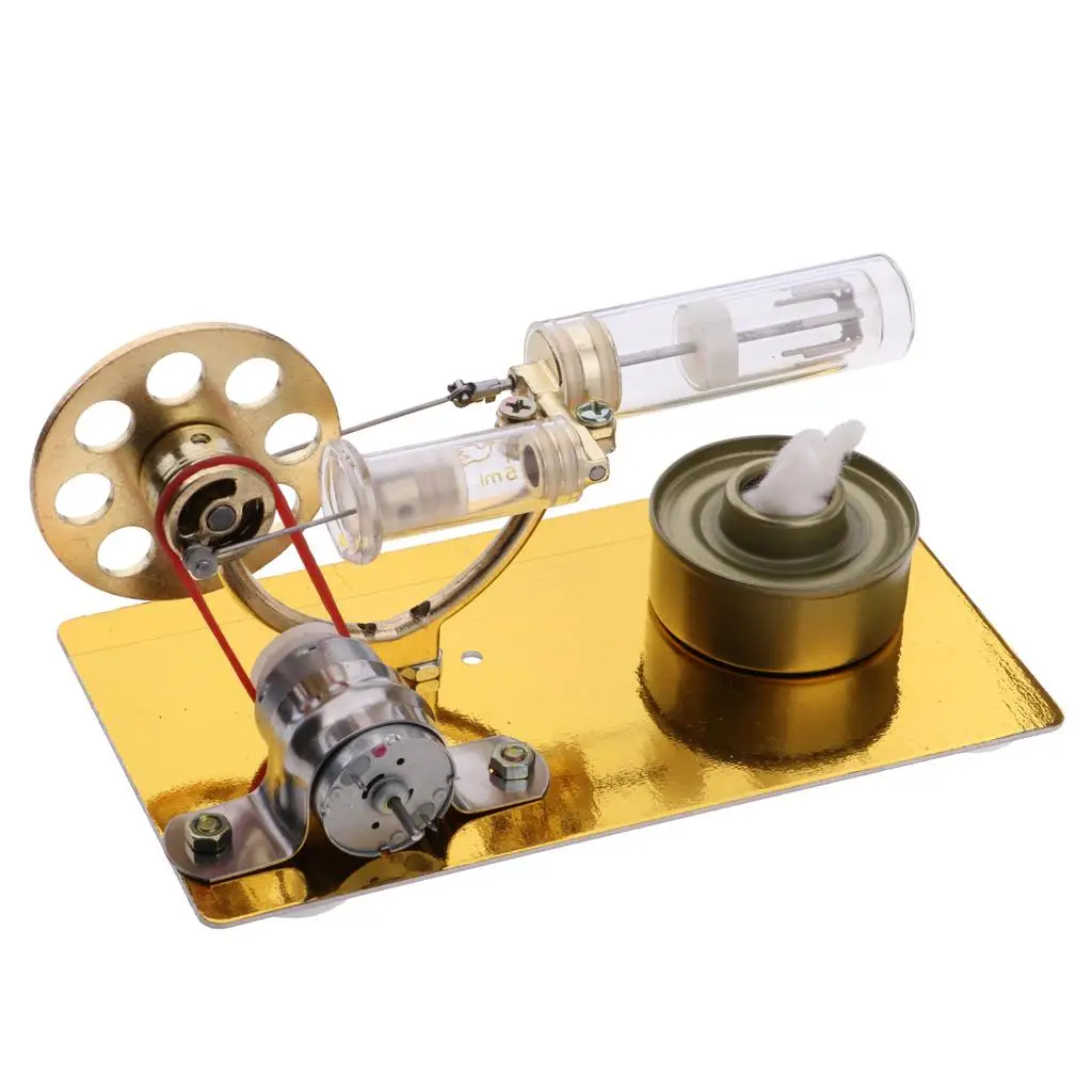 Physics Teaching Aid Stirling Engine Motor Model DIY Hot Air Science Kit for Classroom Activity