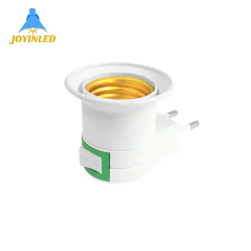 Parafuso e27 móvel eua/ue/reino unido plug lâmpada led de poupança de energia com interruptor pequena luz noturna cabeça da lâmpada de conversão suporte da lâmpada de parede