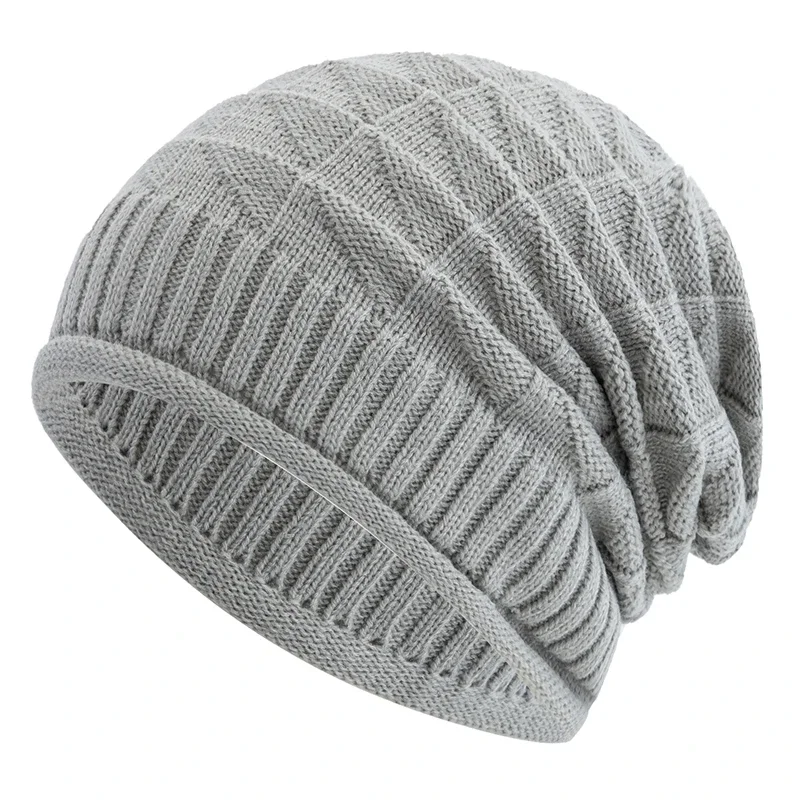 Vendita calda cappello invernale di dimensioni lunghe berretti casual da strada autunnali giornalieri per le donne berretto a cuffia solido