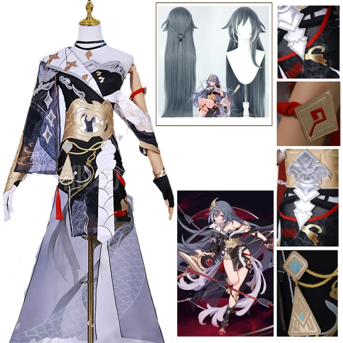 

Fu Hua Cosplay Game Honkai Impact 3rd Fu Hua Herrscher of Sentience Cosplay Costume Dress Anime Role Play Party Clothes Dress