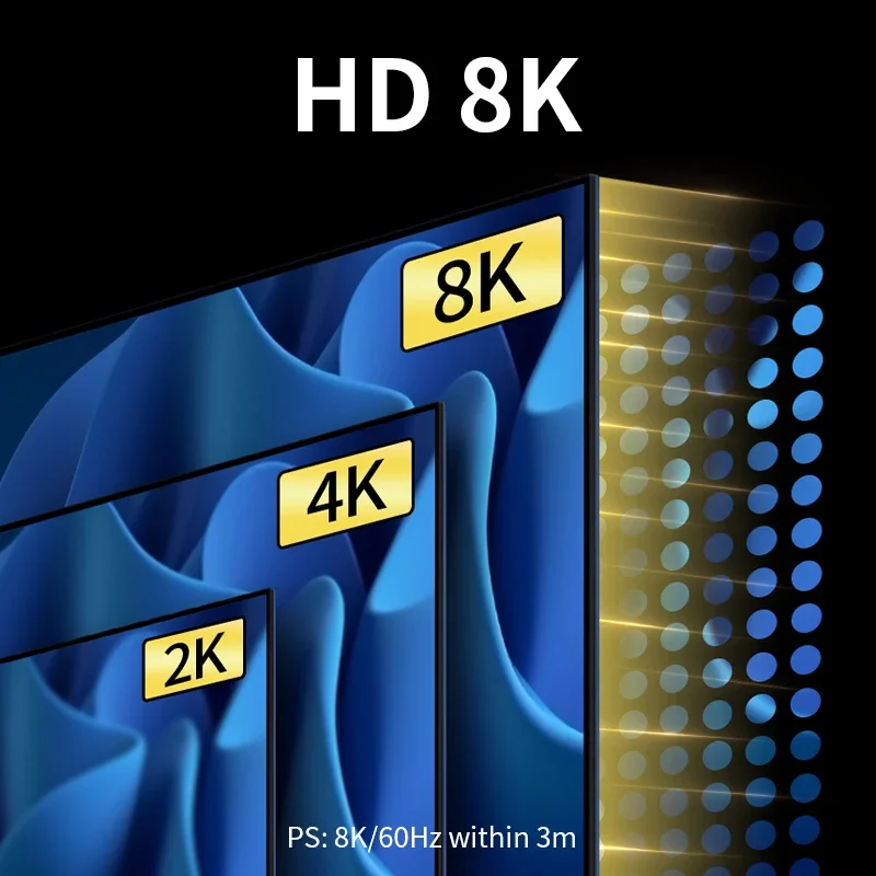 8K HDMI-Compatible Adapter Male to Female HDMI Cable for HDTV PS4 PS5 Laptop 4K HDMI Extender 90 Degree Converter Male to Male