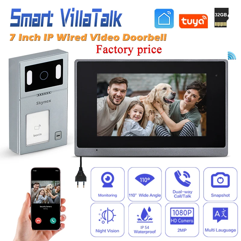 

Night Version TUYA Video Intercom Doorbell Station Multi Apartment Door Phone Videocitofono Wifi Outdoor 1080P electronic magne