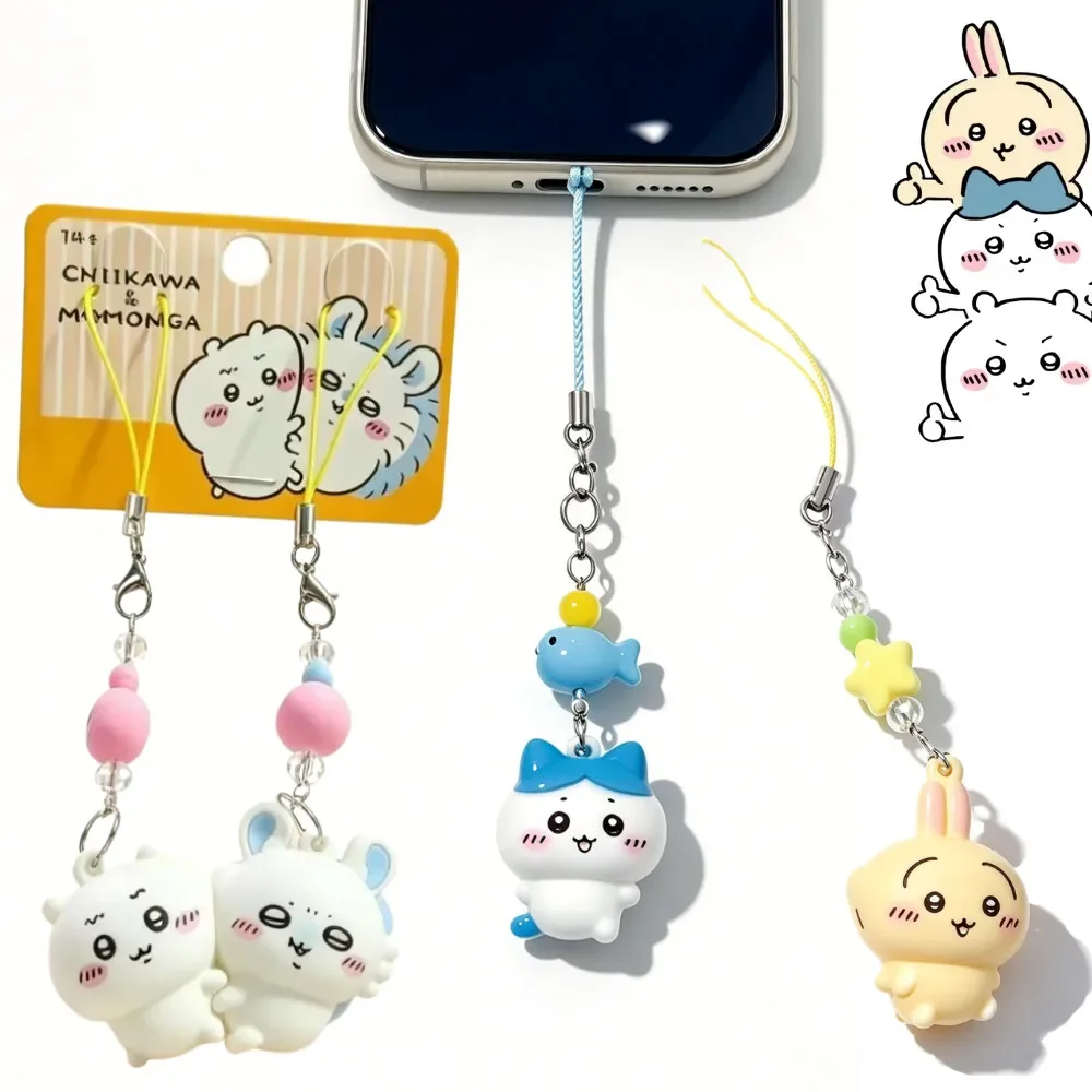 NOUVEAU porte-clés magnétique Chiikawa, pendentif poupée de dessin animé en PVC rigide, charm de sac mignon et kawaii, cadeau de collection pour les fans de Chiikawa, lanière de téléphone