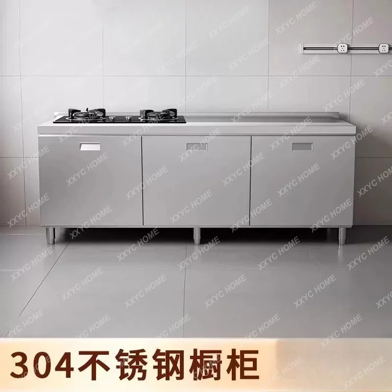 Kitchen 304 stainless steel extra thick sink cabinet Sink cabinet Vegetable basin Countertop integrated cabinet HZ