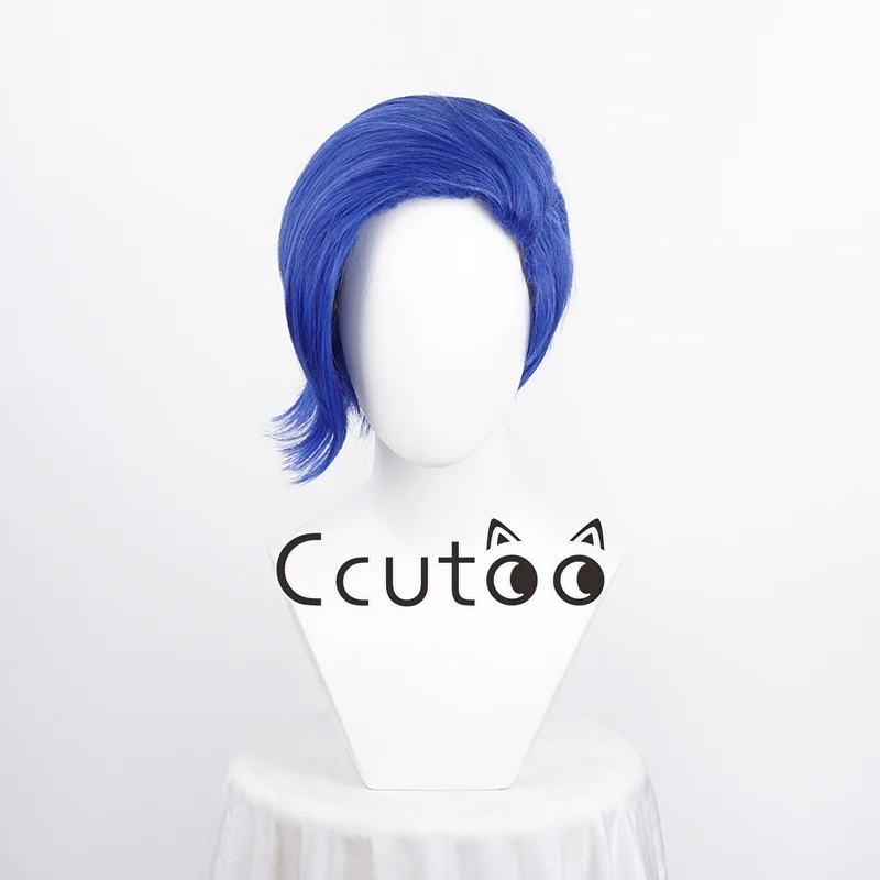 Halloween Inside Out Sadness Blue Synthetic Wig Cosplay wig Role Play Sadness blue Hair Wigs