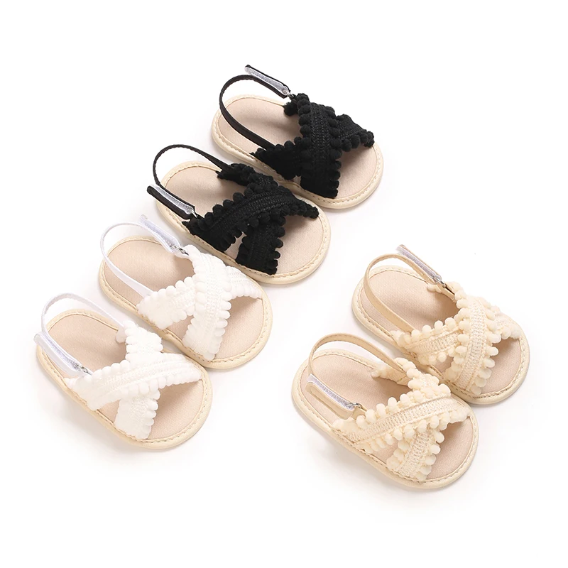 

Summer classic design baby girl walking sandals with soft sole, lightweight, comfortable and breathable forefoot shoes