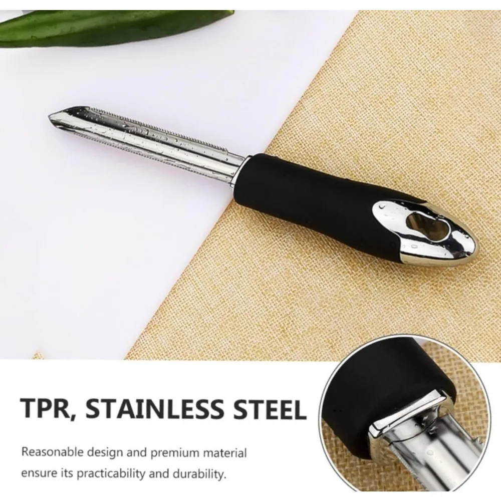 مزيل كور الفلفل مع أداة جوز الهند من الفولاذ المقاوم للصدأ للأسنان، إزالة جوزة الفاكهة، أداة كور الفاكهة، أداة كور، أداة المطبخ، قابلة لإعادة الاستخدام