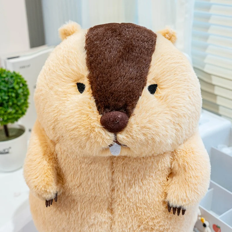 Juguete de peluche de marmota de simulación bonita de 34/40cm, muñeco de peluche de marmota realista, juguete de peluche suave, regalo de cumpleaños para niños