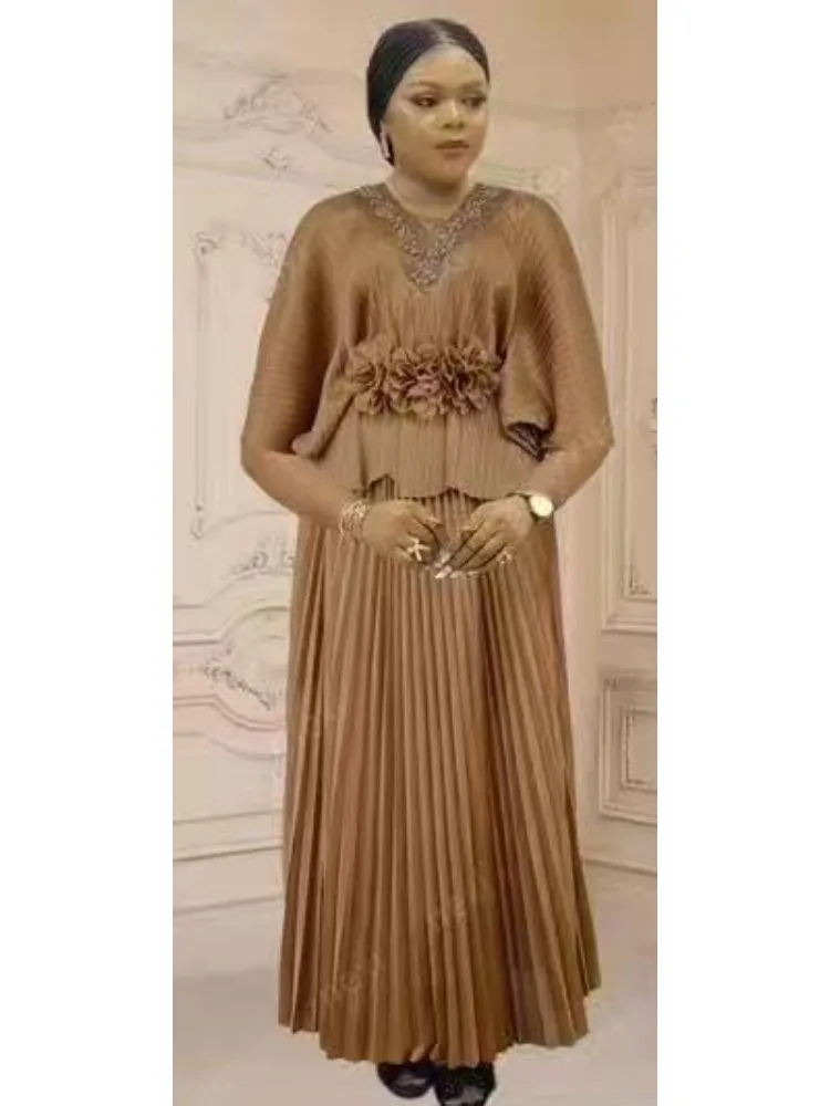 

Осень 2023, новый комплект юбки Miyake, топ, плиссированная юбка, оптовая продажа, свободная модная женская одежда, комплект из двух предметов