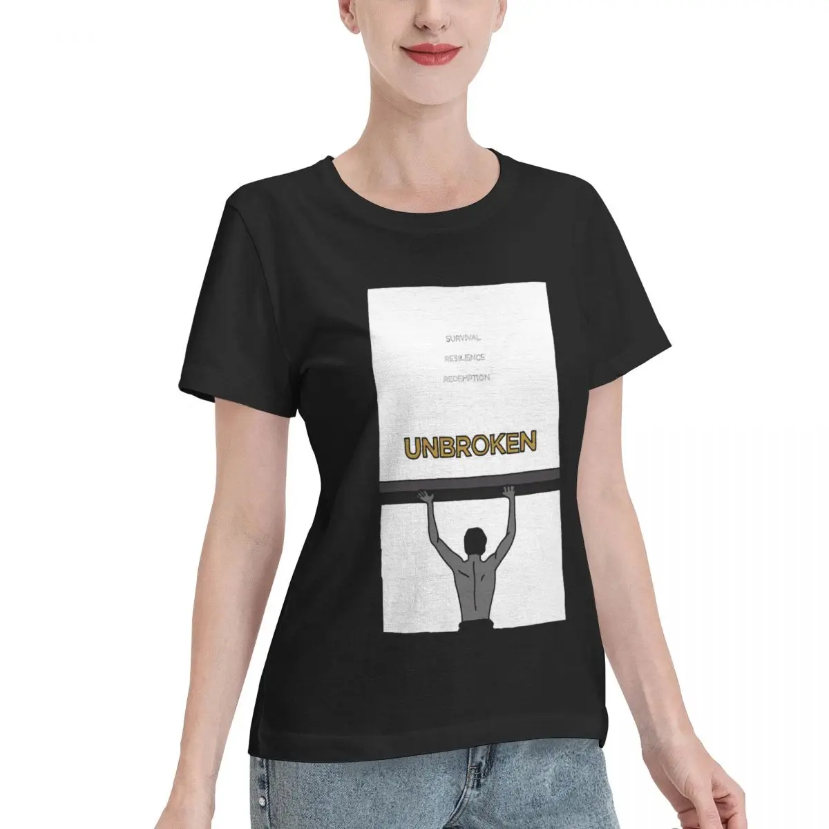 Discount Unbroken Simple Movie Poster Women's T-shirt School Wear Aesthetic Women Top