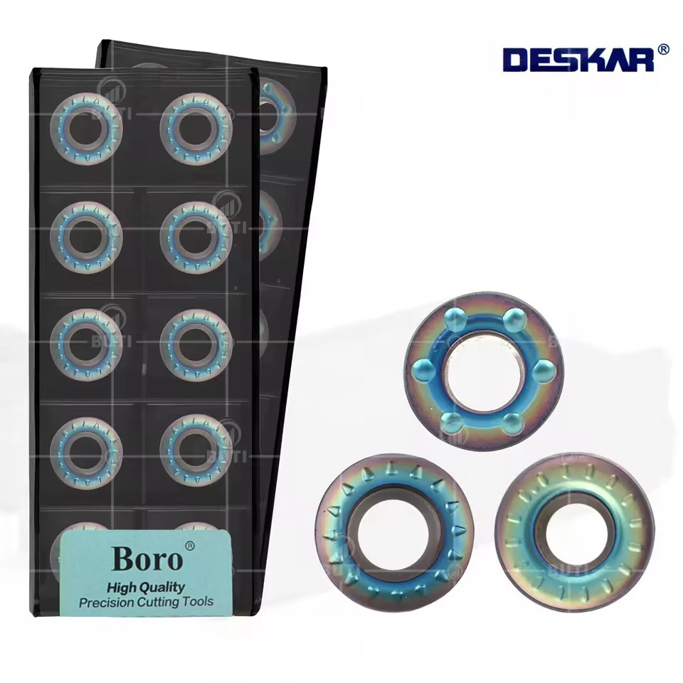 

DESKAR100% Original Colorful Milling Inserts RPMT1003MO-TT RPMT10T3MOE-JS RDMT1204MO-MQ TF618 CNC Carbide Hardened Steel Blades
