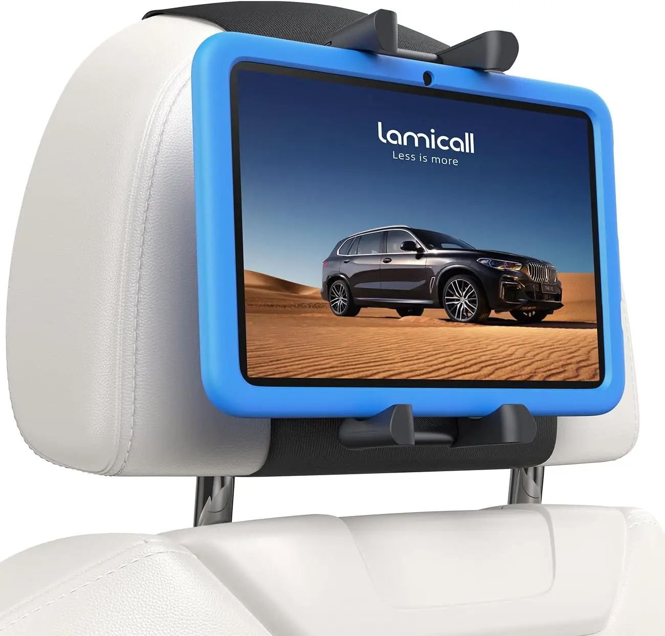 

Car Headrest Tablet Holder for Backseat, 360° Rotation, Thick Case Friendly, Fits 6.1-13" Tablets