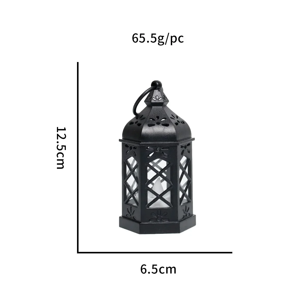 Led Electronic Candle Light Hexagonal Wind Light Portable Handheld Small Lantern Small Night Light Decorative Ornament
